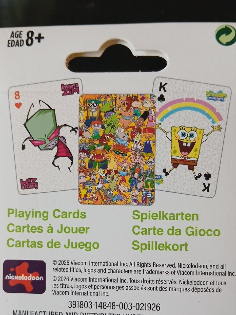 Nickelodeon Multicolor Playing Cards - Picture 2 of 2